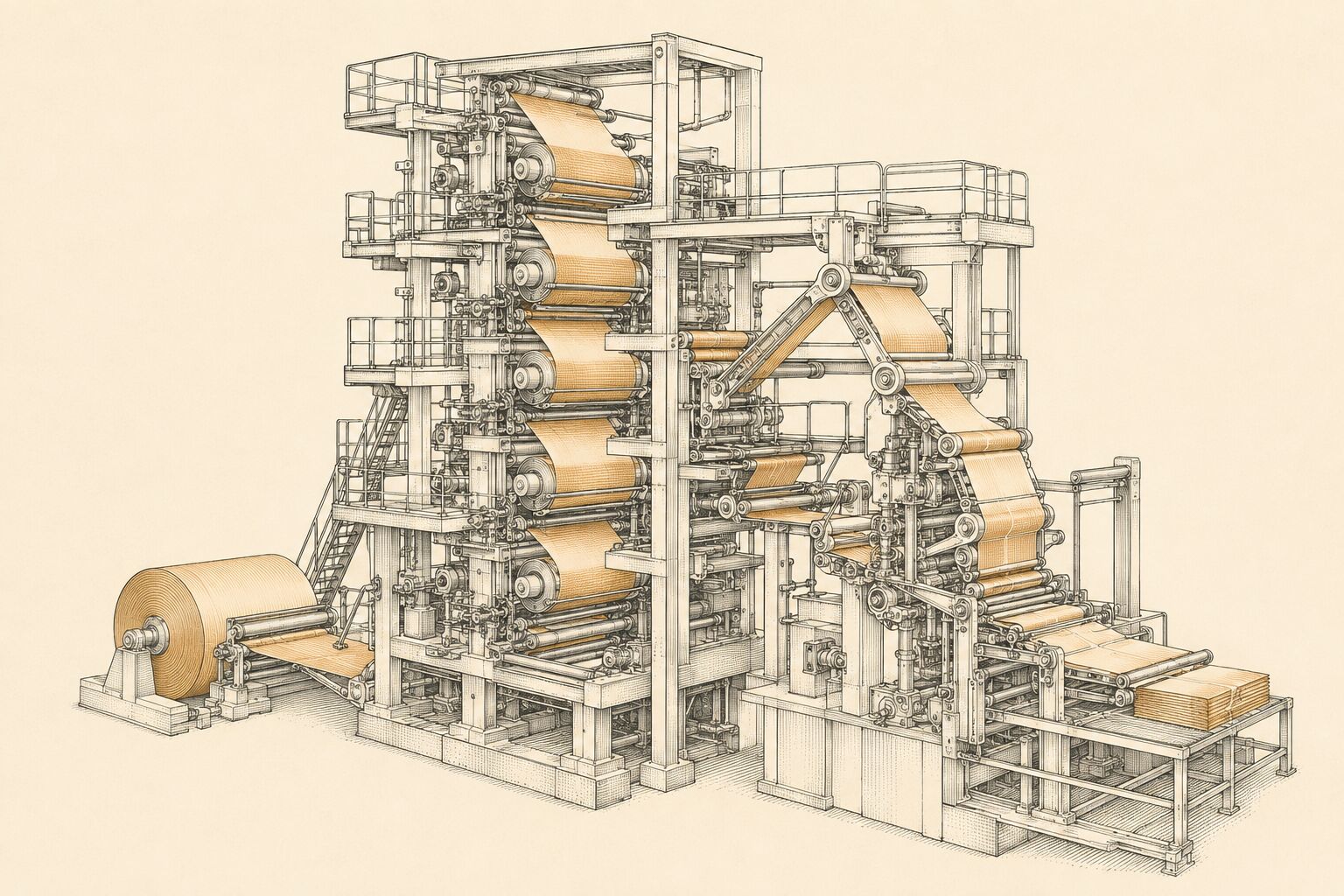 A web press, threaded